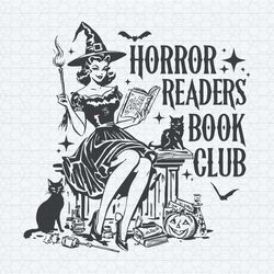 horror readers book club witch vibes svg
