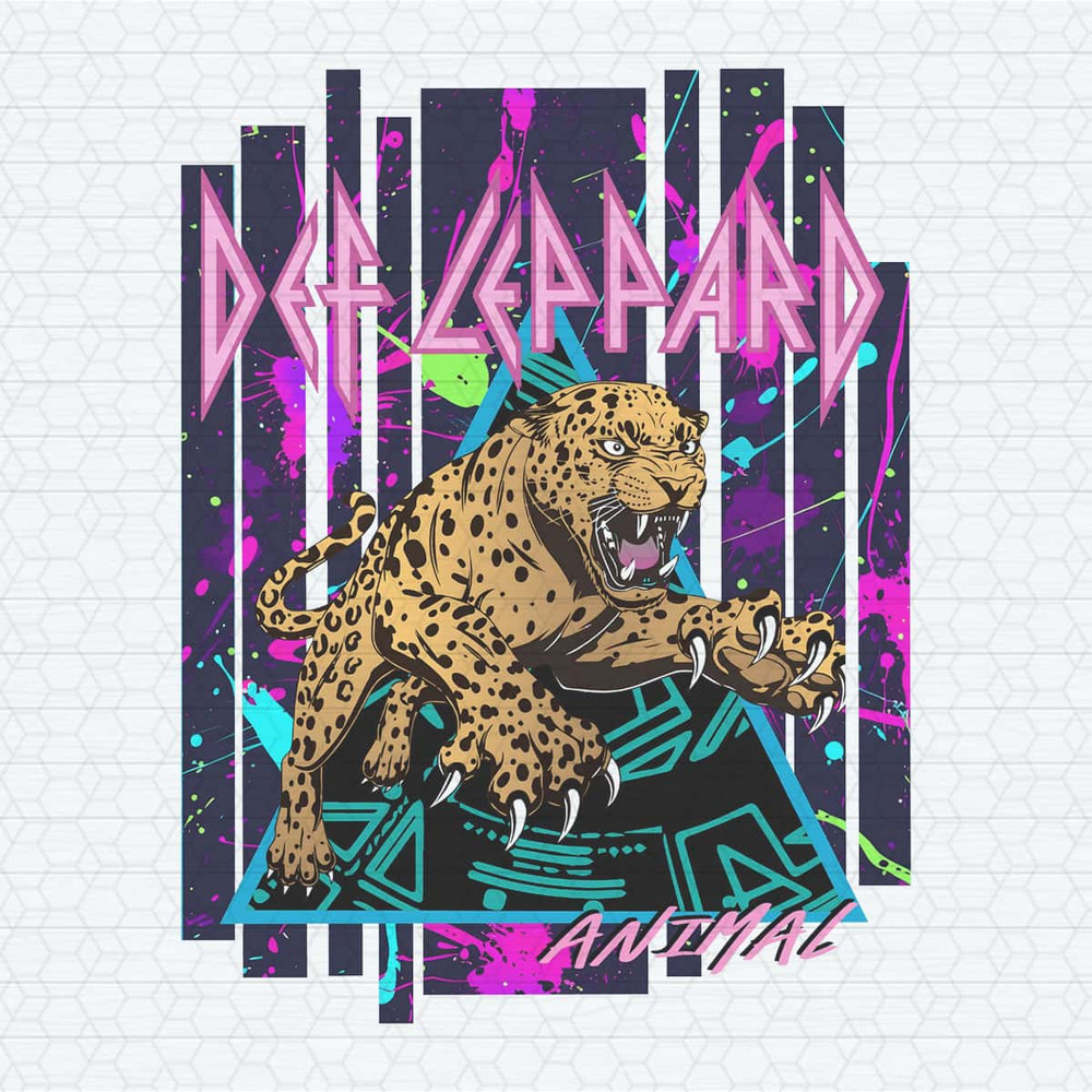 Neon Def Leppard Animal Metal Concert PNG.jpg