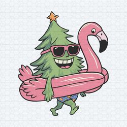 retro christmas tree beach vacation svg
