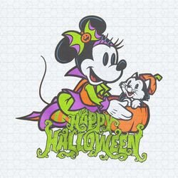 minnie mouse and figaro happy halloween png