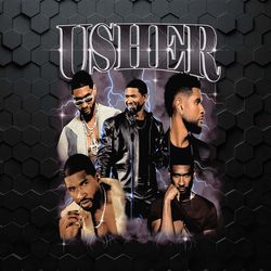 retro usher singer pop music png