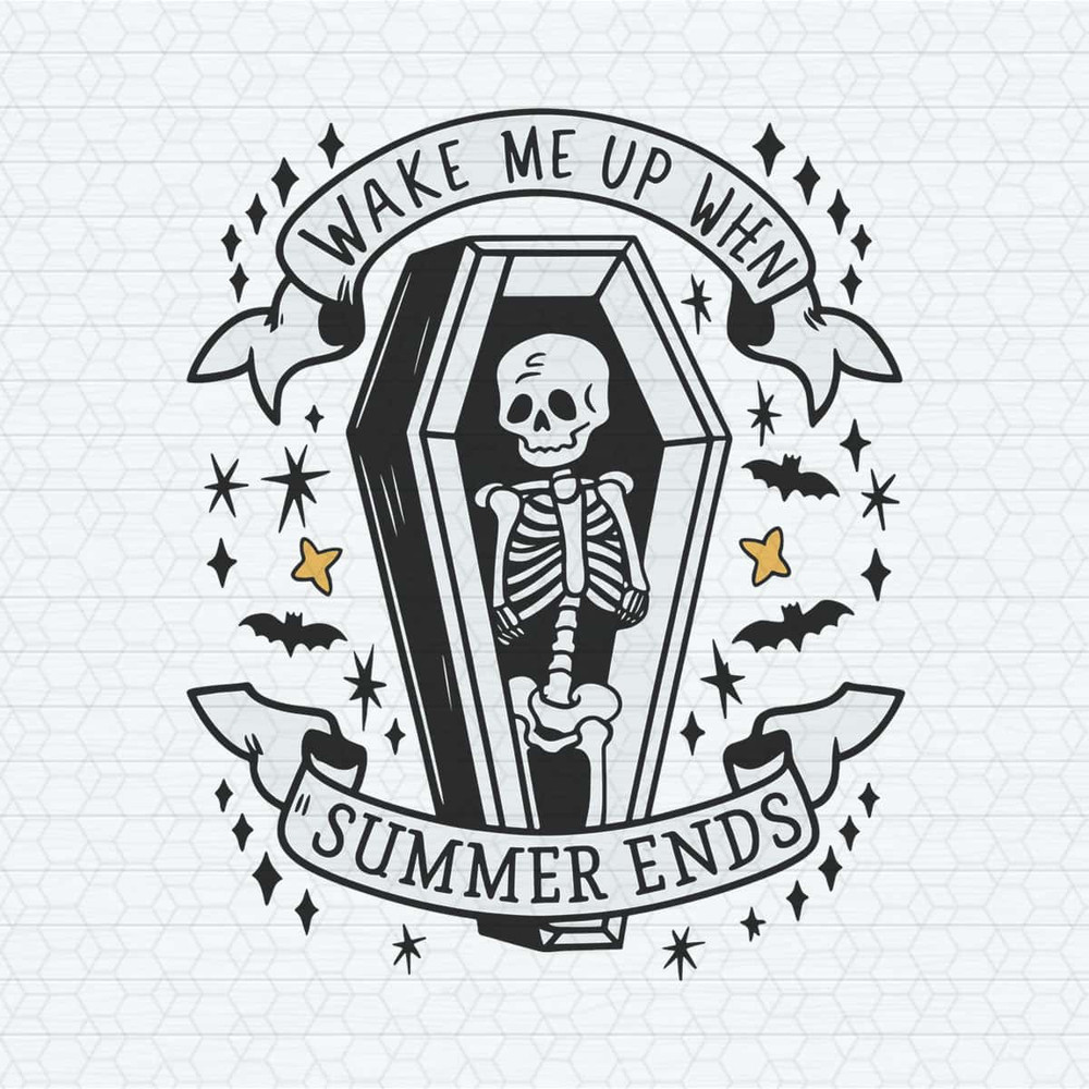Wake Me Up When Summer Ends Halloween Sublimation Digital SVG.jpg