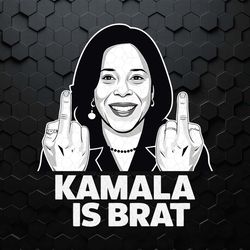 kamala is brat middle finger power women png