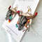 Bohemian Bull Skull Clay Earrings Longhorn Western Earrings Cow Clay Earrings 1