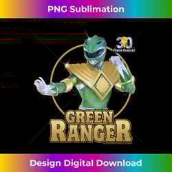 power rangers 30th anniversary green ranger vintage portrait - artisanal sublimation png file - infuse everyday with a celebratory spirit