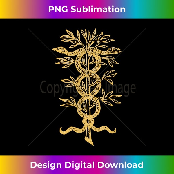 Caduceus Serpent Alchemical Emblem Occult Alchemy - Minimali | Inspire ...
