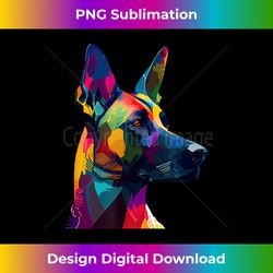 Belgian Malinois Lovers Colorful Pop Art Belgian Malinois - Artisanal Sublimation Png File - Crafted For Sublimation Excellence