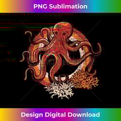 retro vintage kraken octopus lover - sea animal scuba diver - minimalist sublimation digital file - craft with boldness and assurance