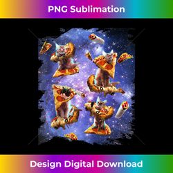 Space Cats Wearing Pizza Cat Riding In Taco Burrito Galaxy Tank Top - Urban Sublimation PNG Design - Spark Your Artistic Genius