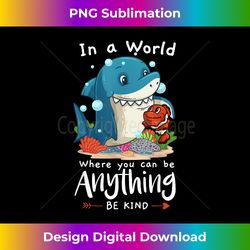 World Where You Can Be Anything Be Kind Anti-Bullying Shark - Vibrant Sublimation Digital Download - Animate Your Creative Concepts