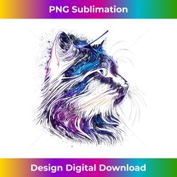 Astronaut Cat or Funny Space Cat on Galaxy Cat Lover - Minimalist Sublimation Digital File - Tailor-Made for Sublimation Craftsmanship