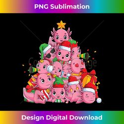 Kawaii Axolotl Christmas Tree Pajama Axolotl Tree Xmas Tree - Contemporary PNG Sublimation Design - Enhance Your Art with a Dash of Spice