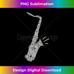 Tenor Saxophone (Vintage Gray Left) Saxophonist Sax - Edgy Sublimation Digital File - Animate Your Creative Concepts