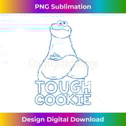 sesame street cookie monster tough cookie raglan baseball - artisanal sublimation png file - crafted for sublimation excellence