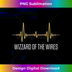 heartbeat wizard of wires electrical specialist - bespoke sublimation digital file - immerse in creativity with every design
