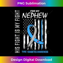 Nephew Type One Diabetes Awareness American Flag Back Print - Bohemian Sublimation Digital Download - Spark Your Artistic Genius