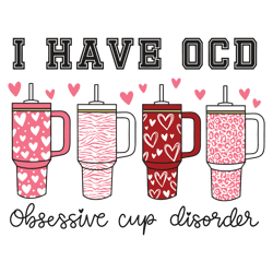 i have ocd obsessive cup disorder svg