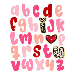 abc i love you alphabet valentine png
