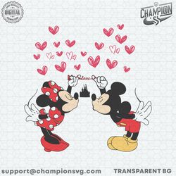 disney mickey minnie kiss love valentine castle svg