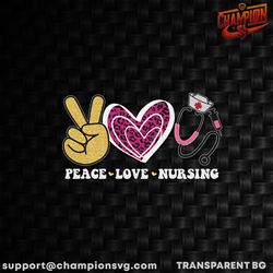 retro peace love nursing png