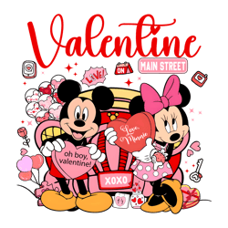 Valentine Main Street Mouse Couple PNG