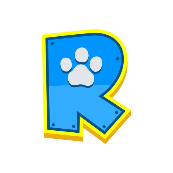 Paw R Paw Patrol Alphabet R Paw Patrol Svg Paw Patrol Clipart Cart | Inspire ...