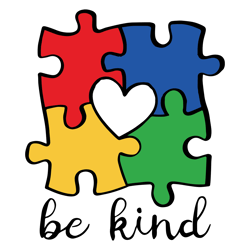 be kind autism puzzle svg autism awareness svg be kind svg autism heart puzzle svg