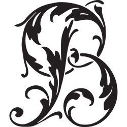 b curly monogram letter b svg font cutting b fancy monogram b silhouette svg font b letter clipart b svg monogram