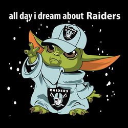 All Day Dream Yoda Las Vegas Raiders Nfl Football SVG Cricut File