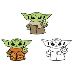Baby Yoda Clipart SVG