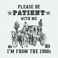 please be patient with me horse wagon svg