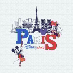 paris disneyland mickey minnie eiffel tower svg