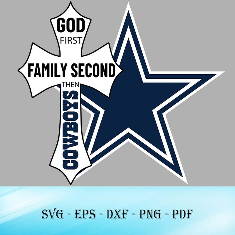 God First Family Second Then Cowboys SVG Funny Quotes For Cowboys Lovers SVG.jpg