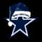 Merry Christmas Dallas Cowboys With Santa Hat SVG, Funny Christmas SVG For Cowboys Fans.jpg