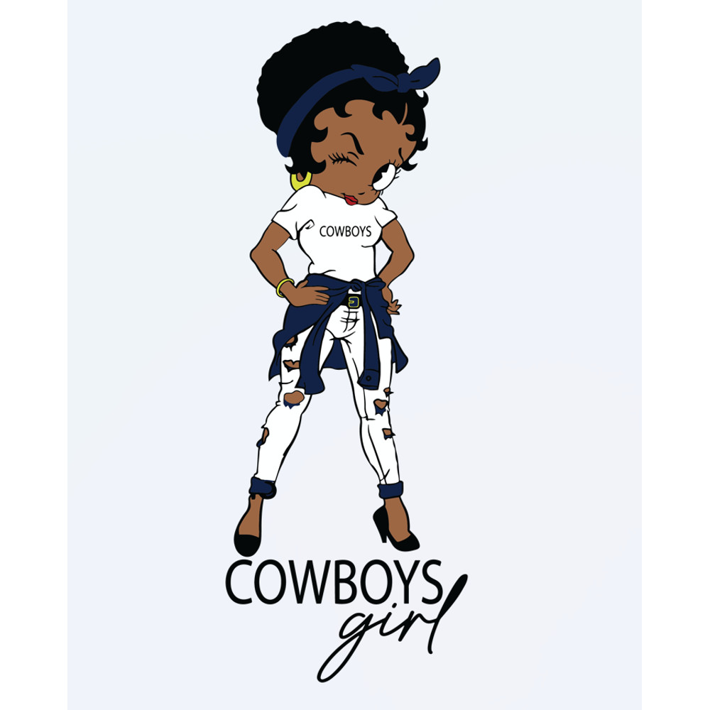 Beautiful Betty Boop Cowboys Girl SVG Downloadable Digital File, Cowboys Fangirl SVG.png
