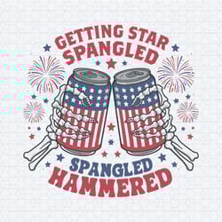 4th of july getting star spangled hammered svg