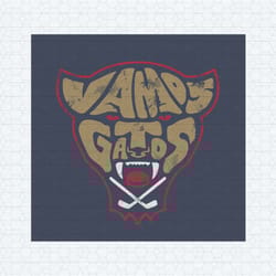 retro florida hockey vamos gatos svg