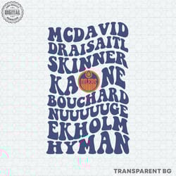 edmonton oilers players typography svg