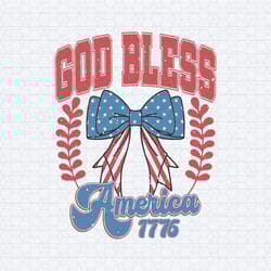 god bless america 1776 patriotic bow svg