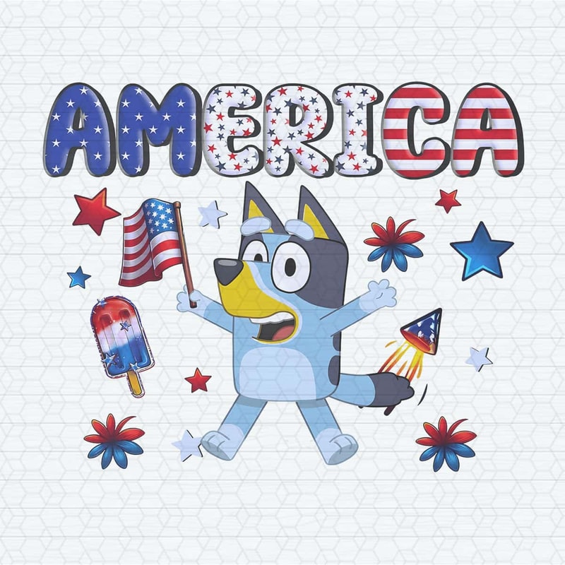 Retro Bluey America 4th Of July PNG.jpg