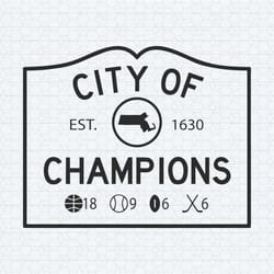 boston city of champions est 1630 svg