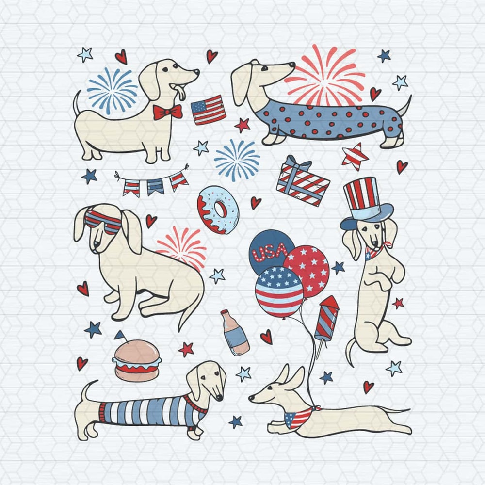 Retro 4th Of July Dachshund Doodle SVG.jpg