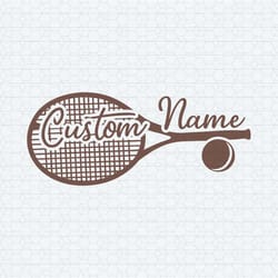 custom name for tennies player sport svg