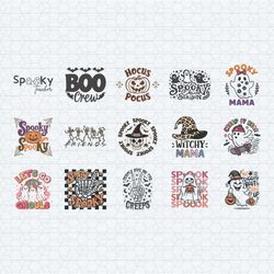 retro halloween svg ghost halloween hippie bundle svg