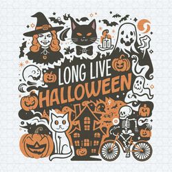 retro horror halloween long live halloween svg