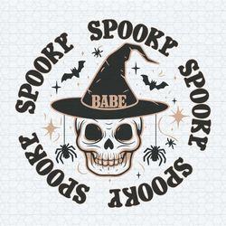 spooky babe funny halloween skeleton svg