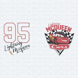 retro lightning mcqueen 95 cars svg