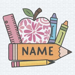 personalized name kids back to school svg