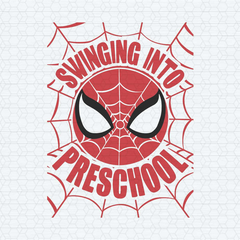 Swinging Into Preschool Spiderman Back To School SVG.jpg