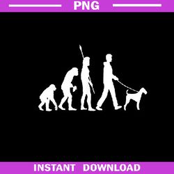 Airedale Terrier Dog PNG, Funny Dog Owner Evolution PNG, Love Dog PNG
